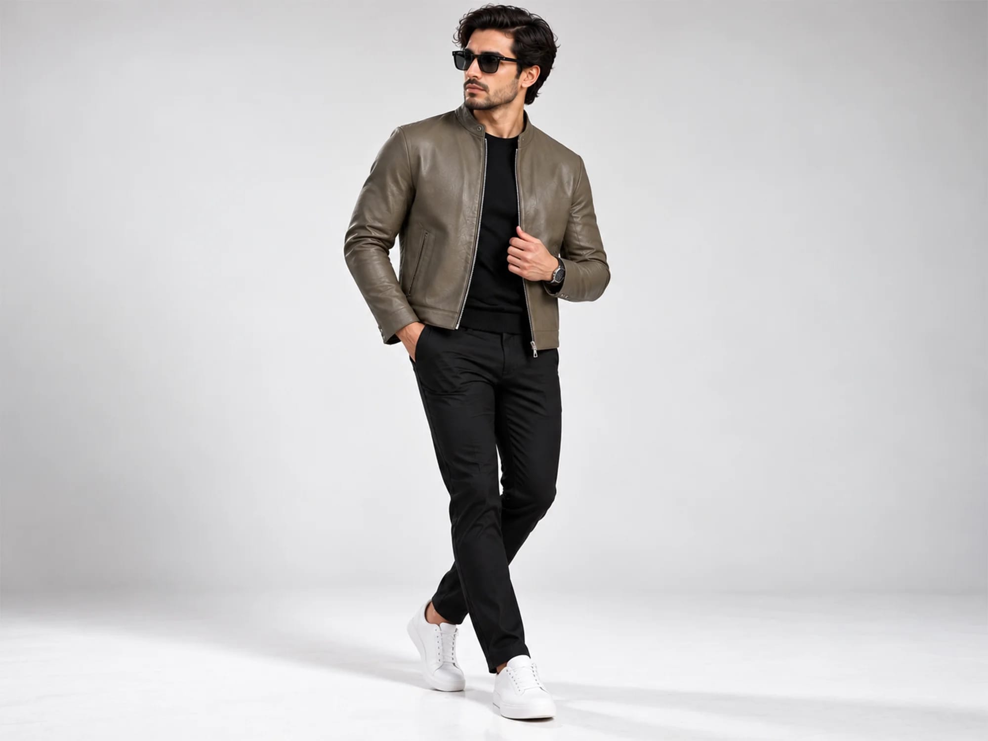 کاپشن ساده ( بیسیک )  چرم قهوه ای سوخته  2336